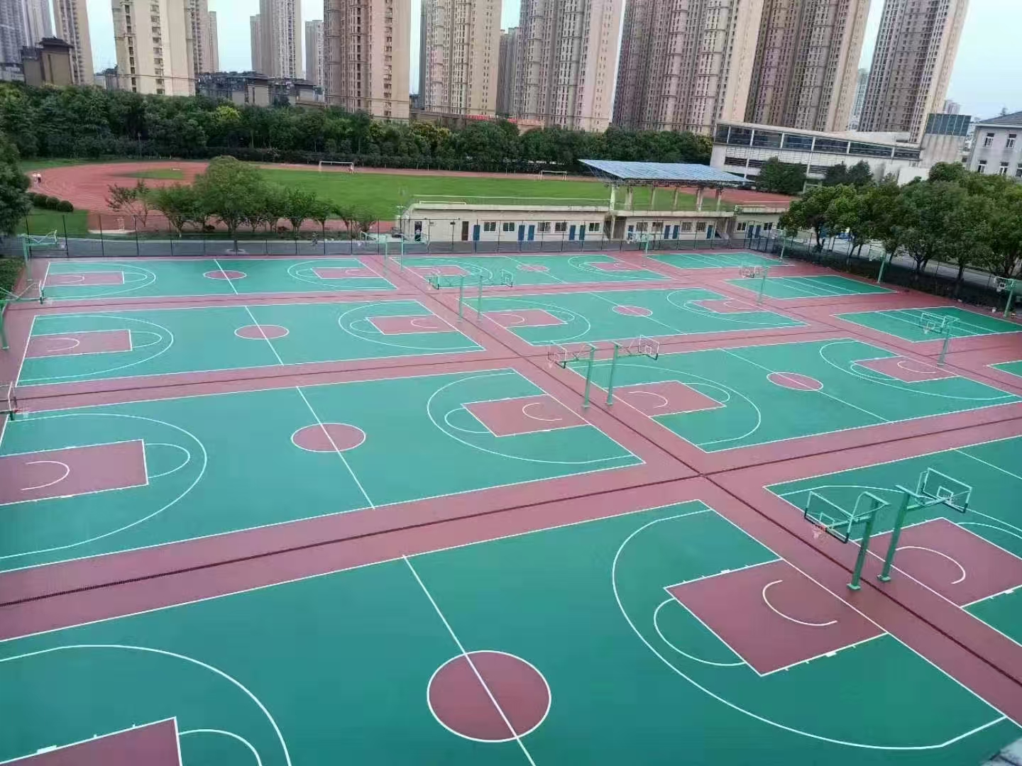 张家口市硅pu篮球场公园epdm塑胶 - 一站式服务